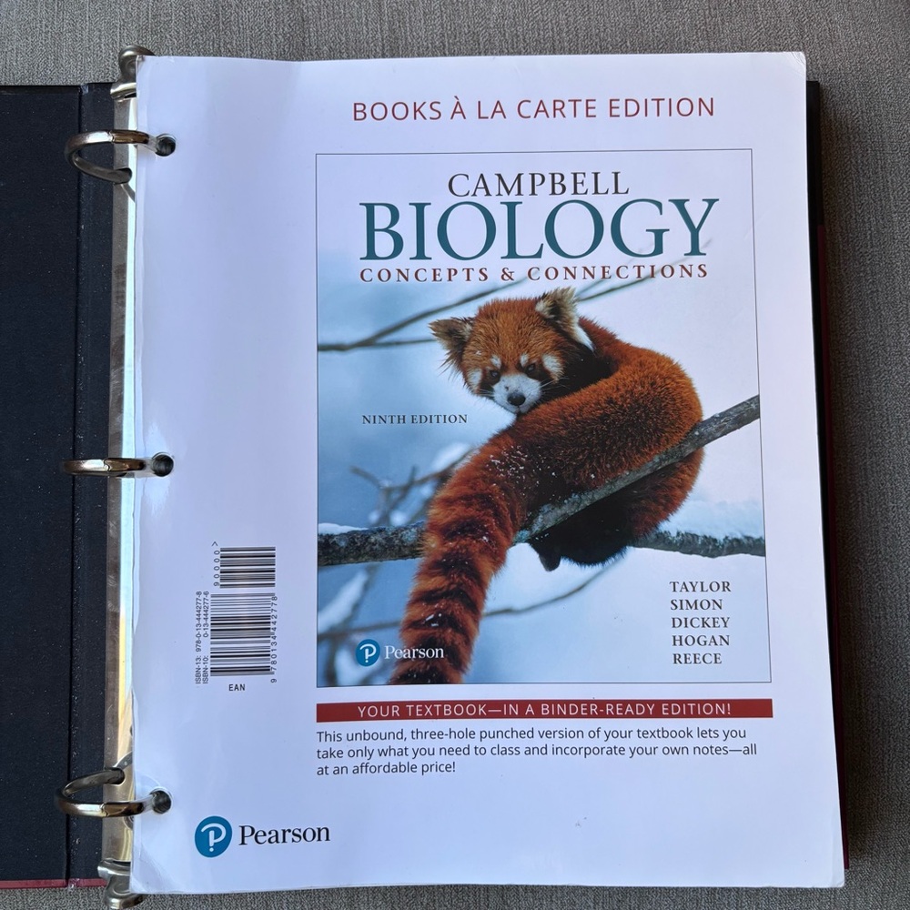 Pearson Campbell Biology Concepts & Connections 9th edition high school book